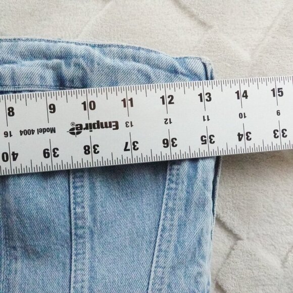 Zara Light Blue Denim Bustier Top - Picture 6 of 9